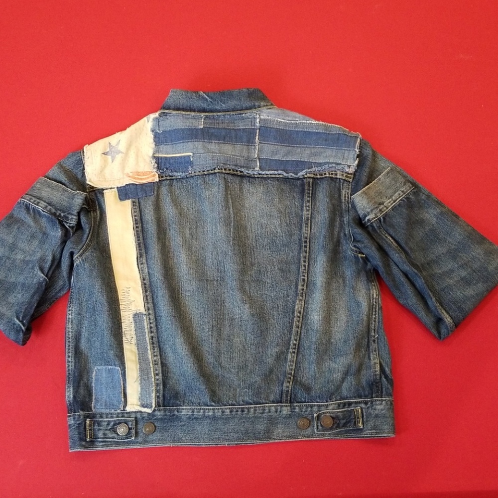RALPH LAUREN TRUCKER CROPPED DENIM JACKET - Picture 3 of 6